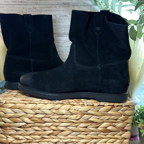 Josefene Short black leather boot size 10 - Picture 8 of 8